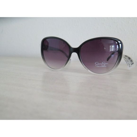 Jessica Simpson J5997-OXX Oversized Crystal Accent Black & Clear Rim Sunglasses - Picture 5 of 11